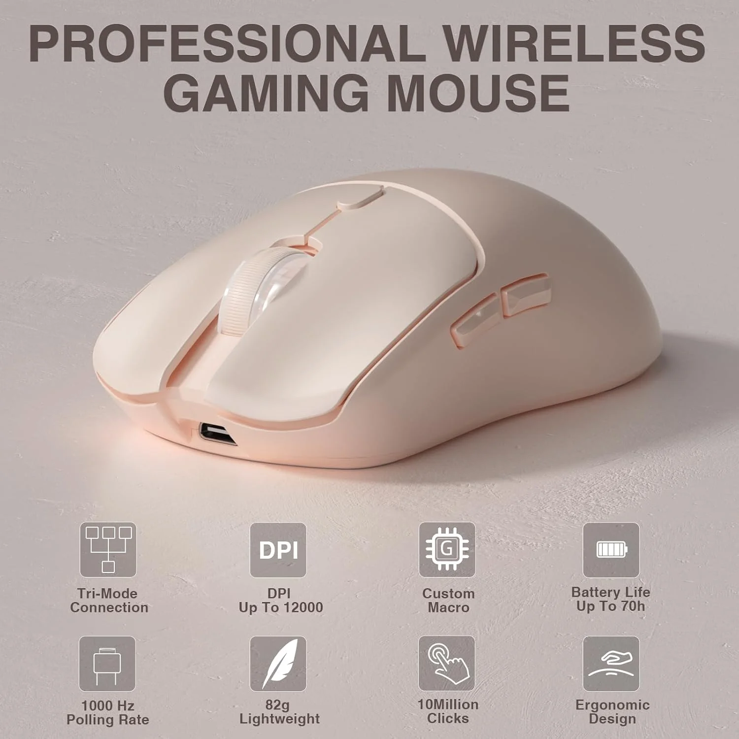 Esports In Gaming - Mouse Gamer Sem Fio Tri-mode AULA