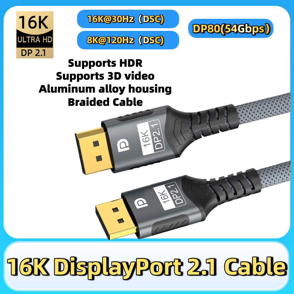 Gaming Speaker 2.1 - Cabo Displayport 2.1 16K DP 8K