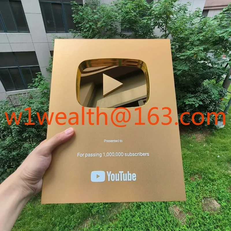 Esports Gaming Trophy - Prêmio personalizado do YouTube Ouro nome