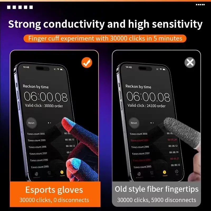 1 par novo e-sports móvel pubg - Esports Gaming Gloves avaliação e preço