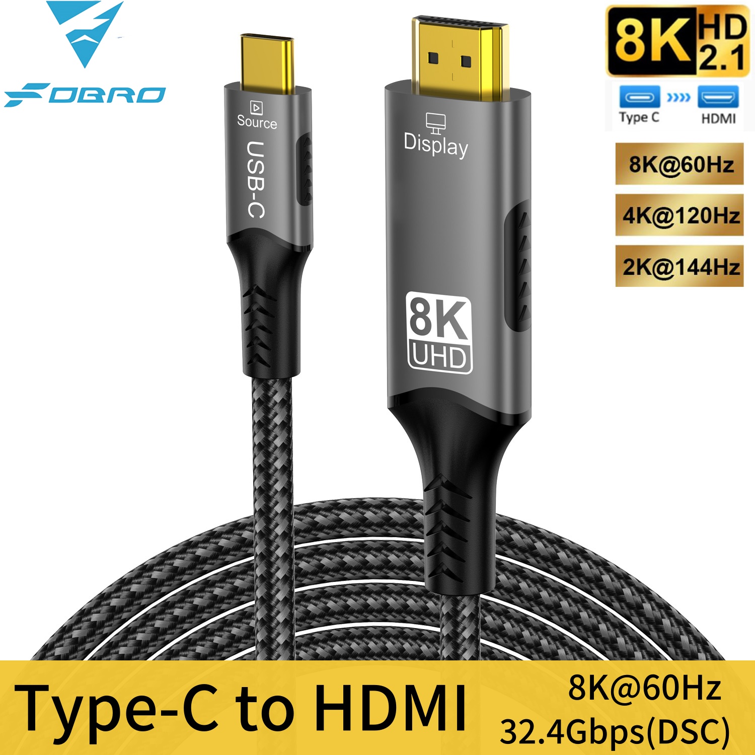 Cabo 8K Tipo C para HDMI 2.1 3 - Gaming Speaker 2.1 avaliação e preço
