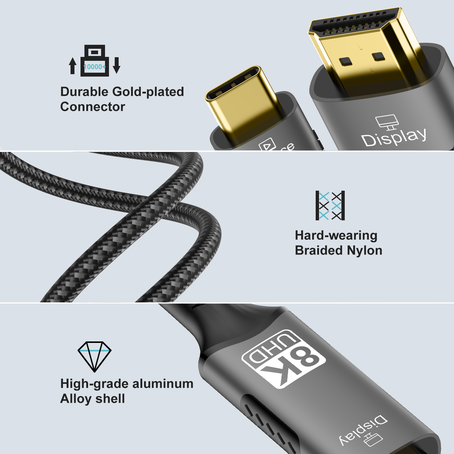 Cabo 8K Tipo C para HDMI 2.1 3 - Gaming Speaker 2.1 avaliação e preço