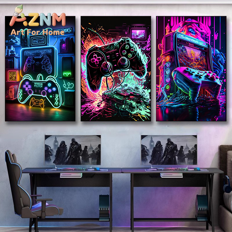 Pôster Moderno Neon Pop Cool p - Esports In Gaming avaliação e preço
