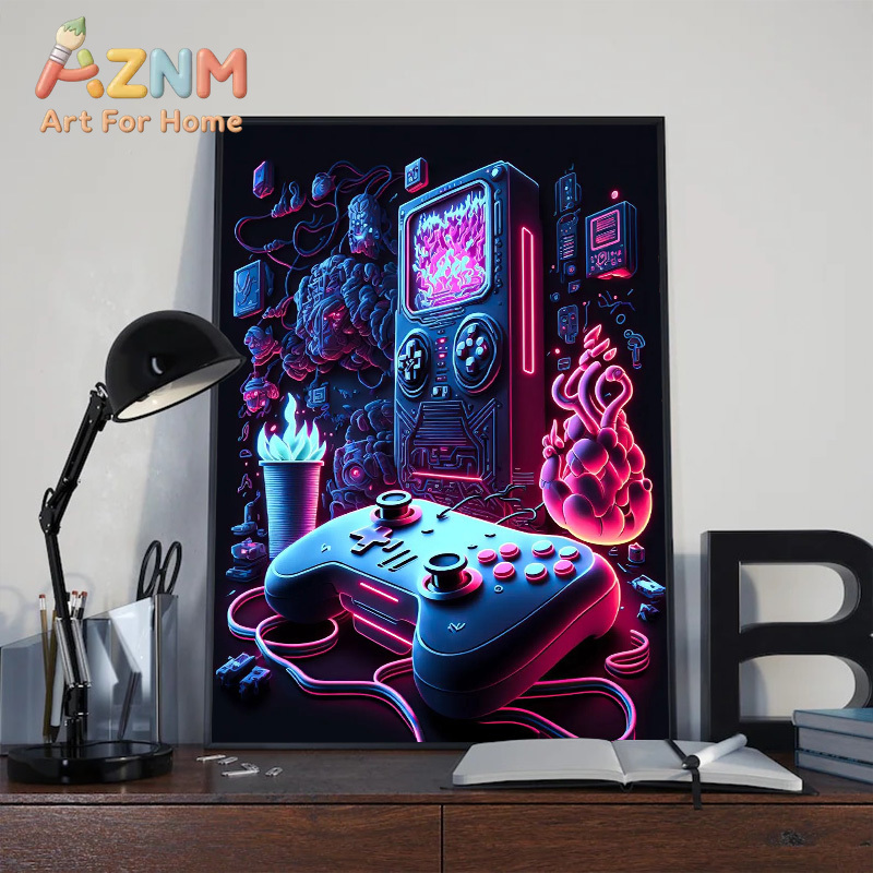 Pôster Moderno Neon Pop Cool p - Esports In Gaming avaliação e preço