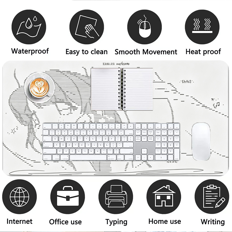 1Pç Mouse Pad de Couro Anime A - Esports Gaming Mousepad avaliação e preço